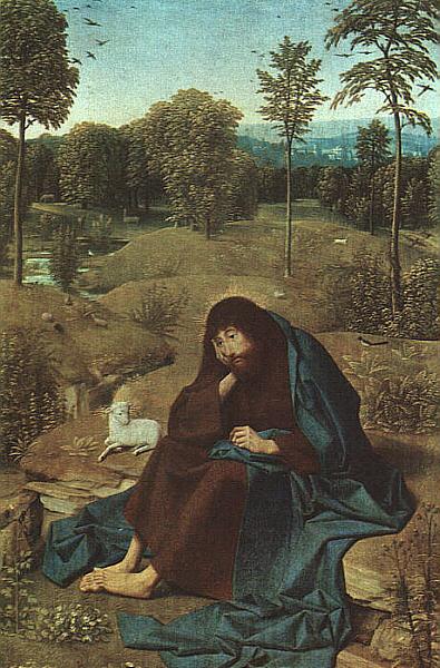 Geertgen Tot Sint Jans John the Baptist in the Wilderness Germany oil painting art
